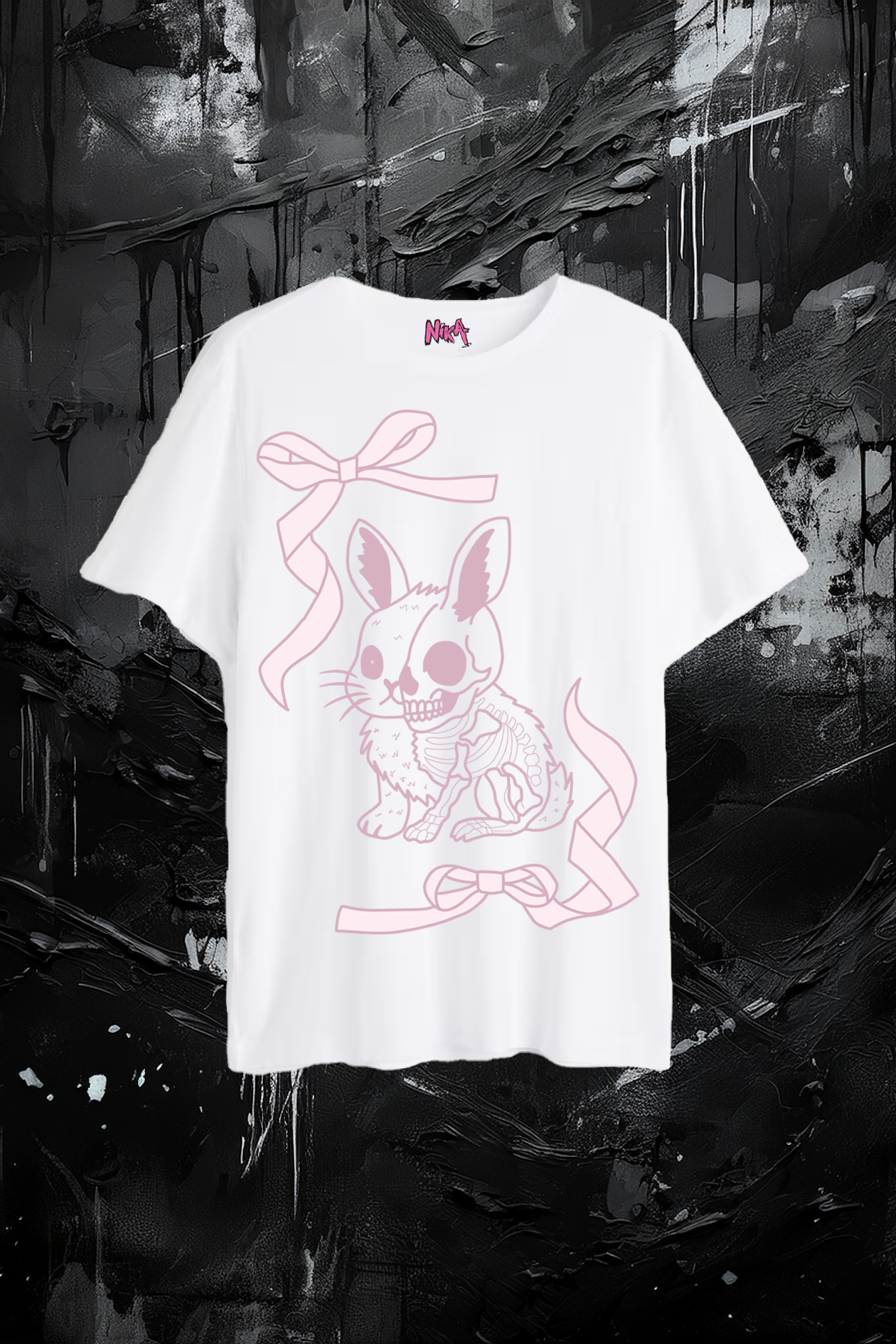 Camiseta de ajuste holgado unisex 
Two-face rabbit