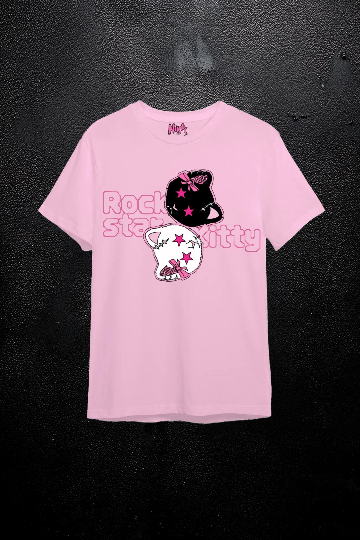 Camiseta de ajuste holgado unisex 
Rockstar kitty