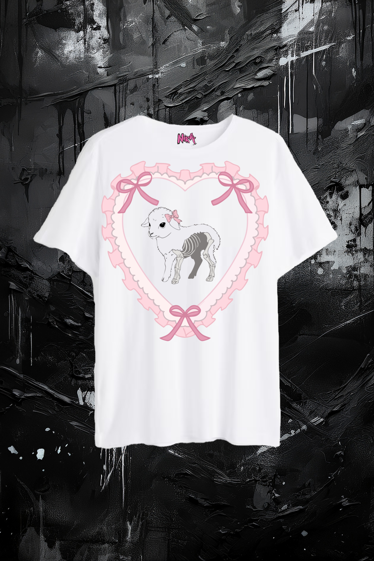 Camiseta de ajuste holgado unisex 
Oveja creepycute