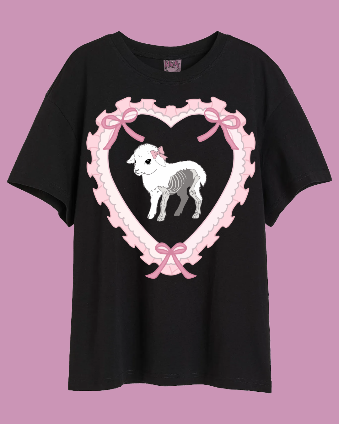 Camiseta de ajuste holgado unisex 
Oveja creepycute