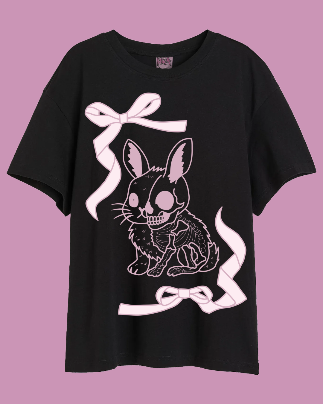 Camiseta de ajuste holgado unisex 
Two-face rabbit
