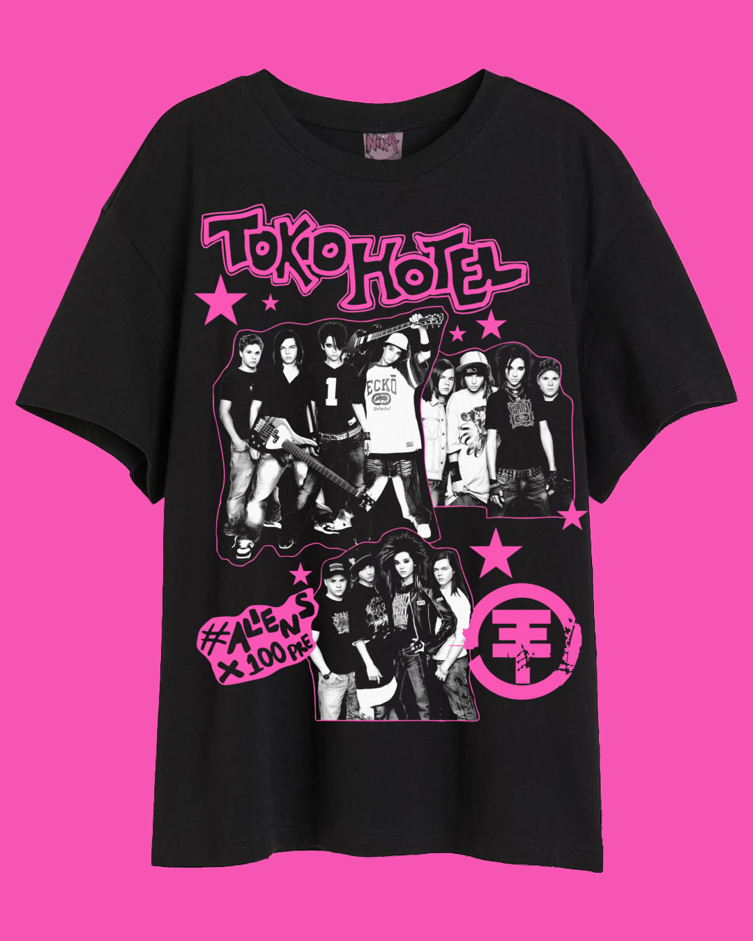 Unisex loose-fit black t-shirt Aliens Forever