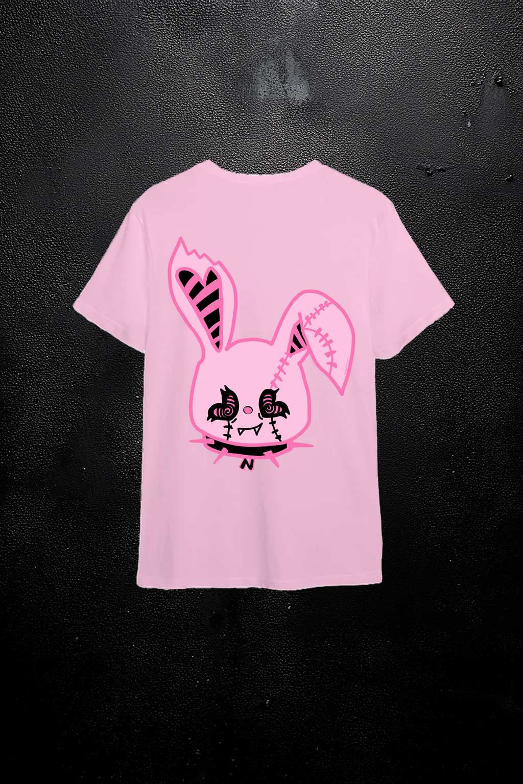 Camiseta holgada con estampado trasero/delantero Mascota de la marca Nika Bunny unisex
