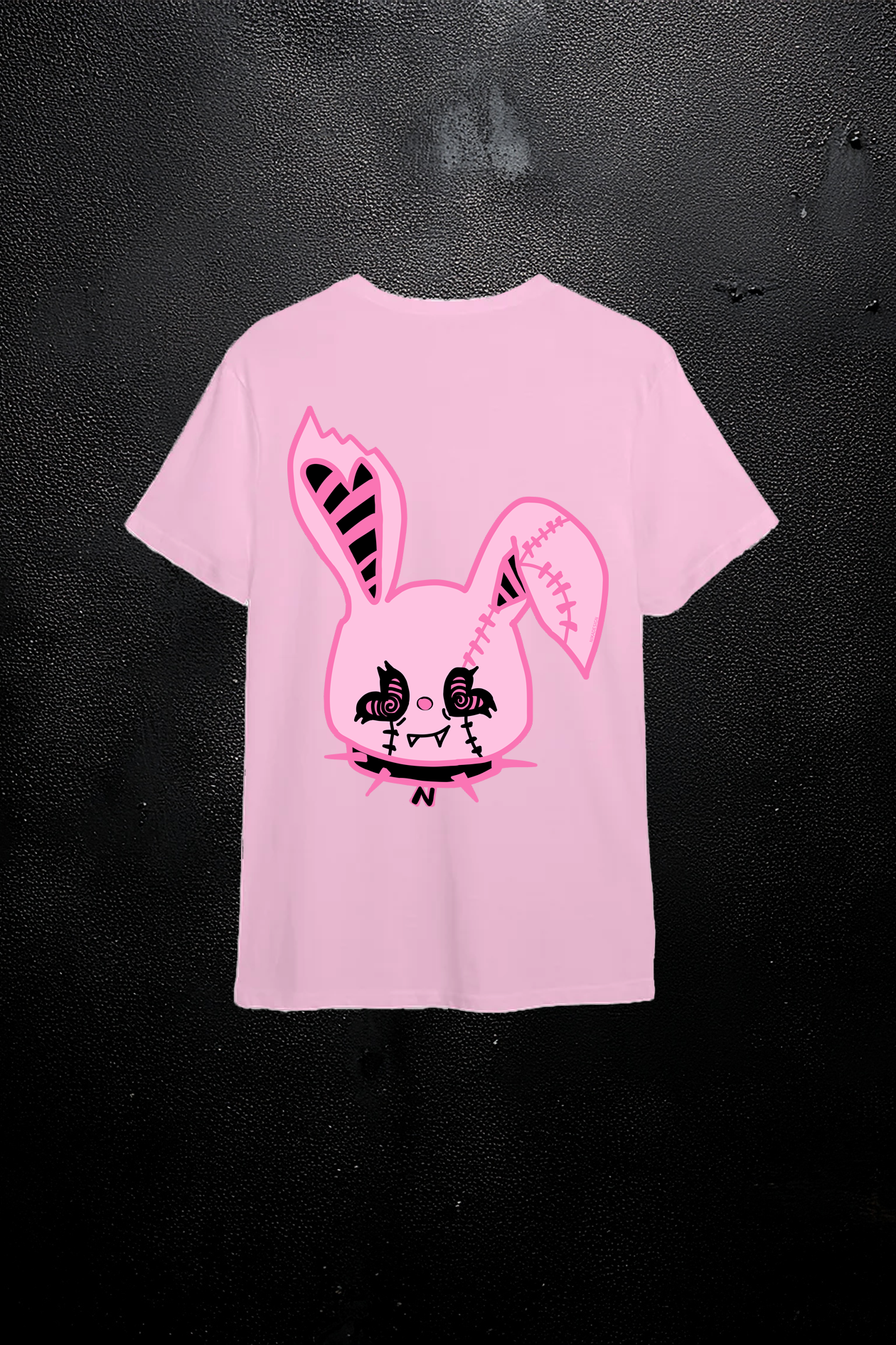 Camiseta holgada con estampado trasero/delantero Mascota de la marca Nika Bunny unisex