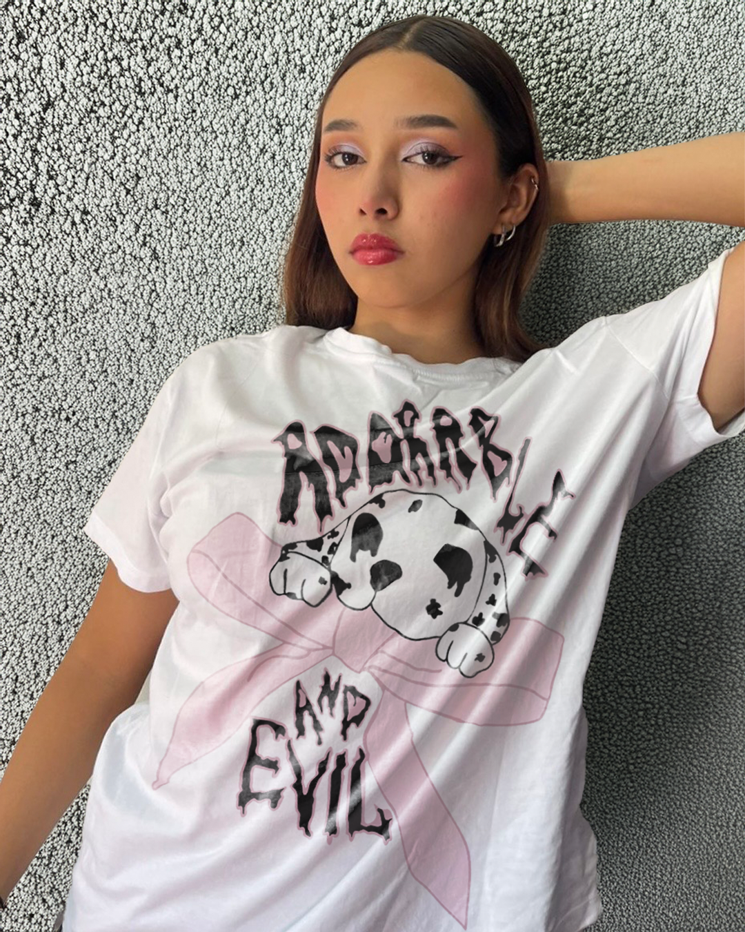 Camiseta holgada Dálmata evil unisex