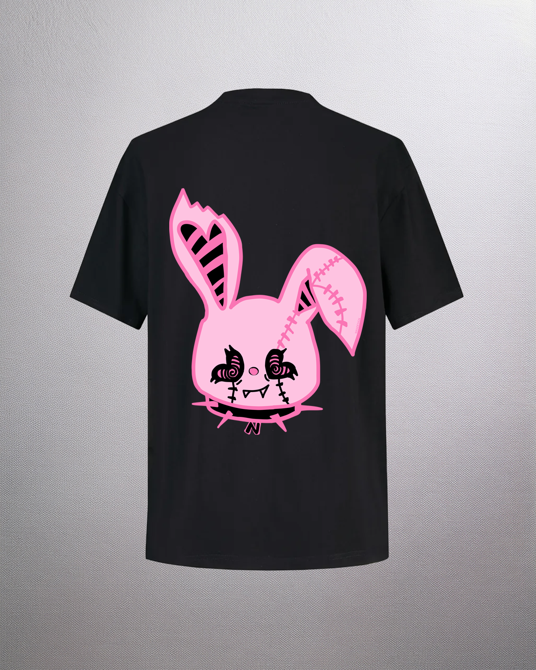 Camiseta holgada con estampado trasero/delantero Mascota de la marca Nika Bunny unisex