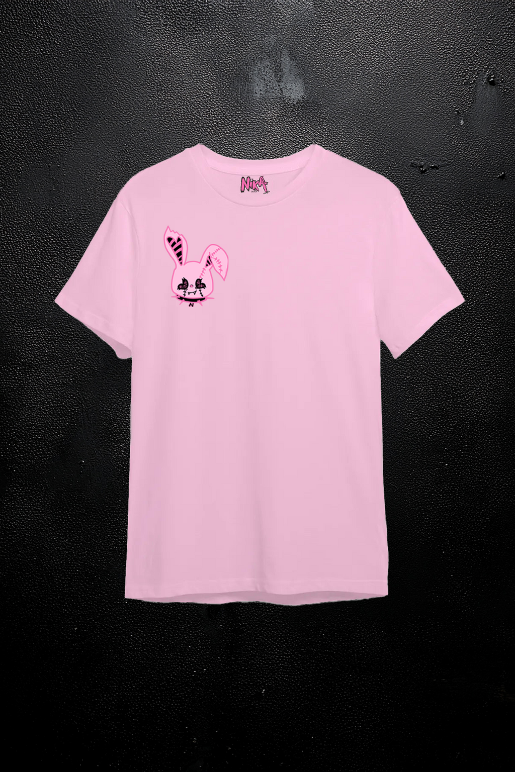 Camiseta holgada con estampado trasero/delantero Mascota de la marca Nika Bunny unisex
