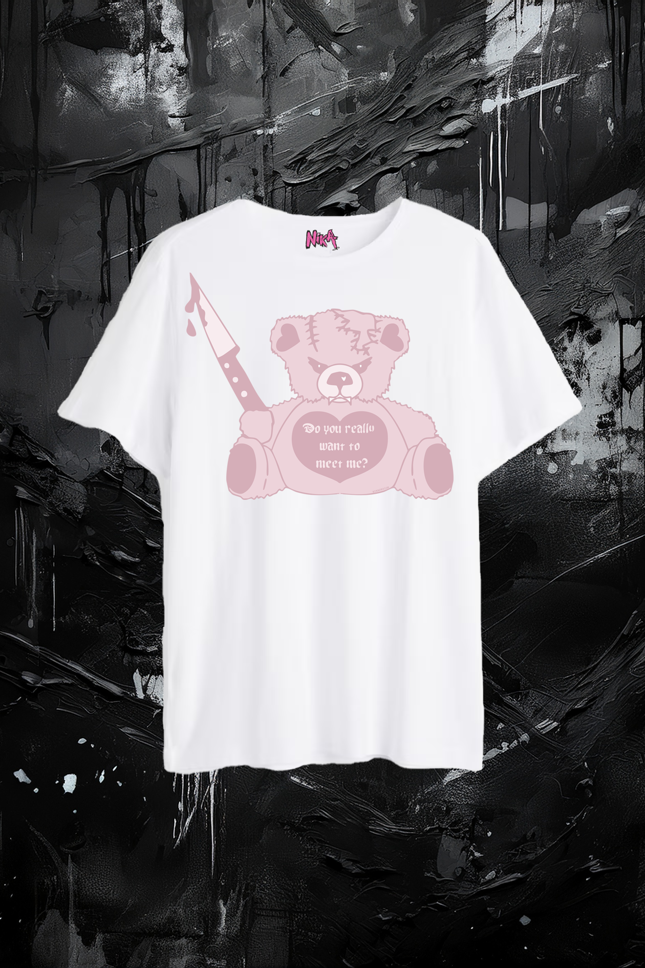 Camiseta holgada Osito creepy unisex