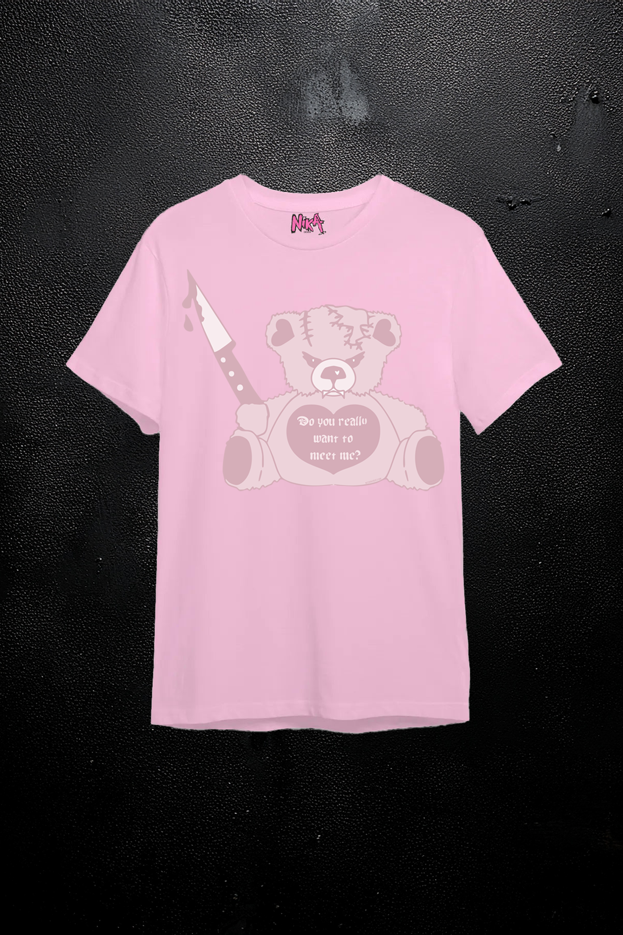 Camiseta holgada Osito creepy unisex